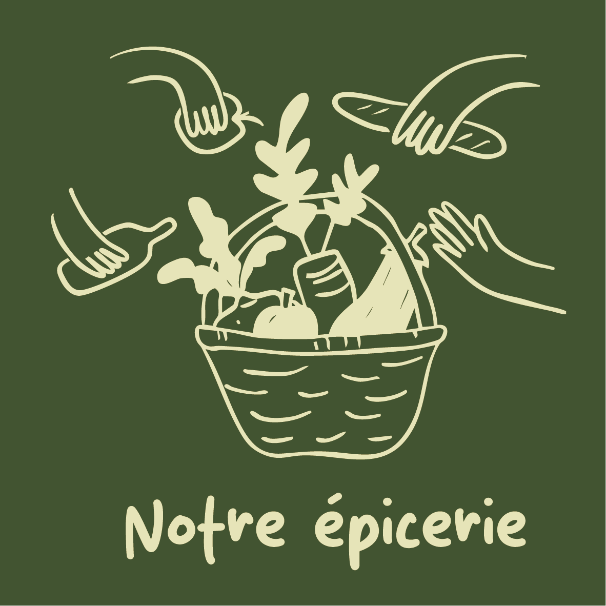 LOGOS notre epicerie-fond vert