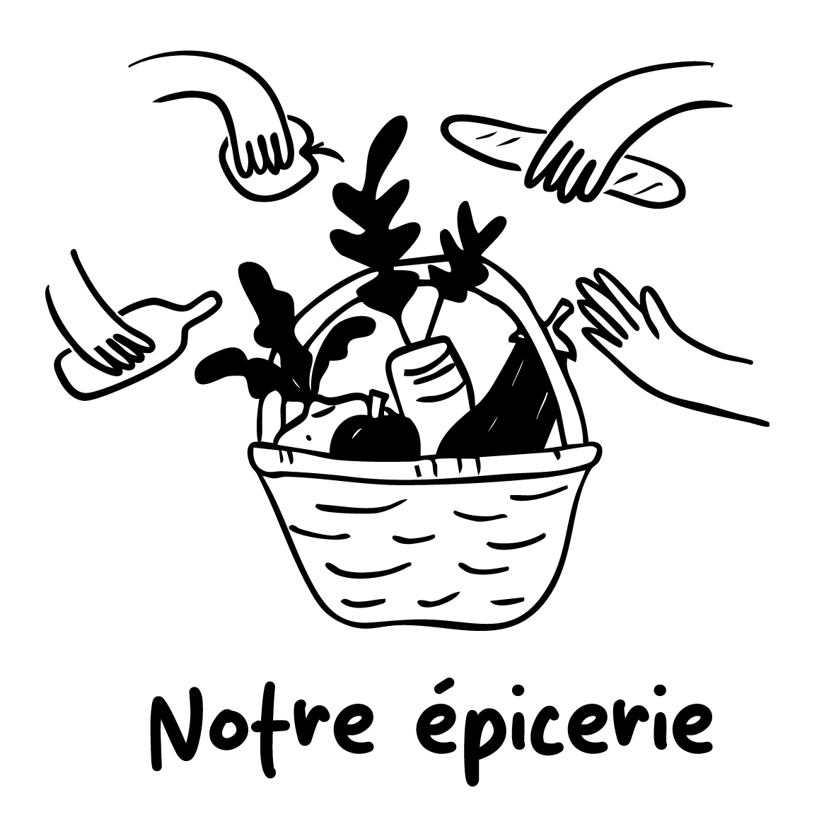LOGOS notre epicerie_noir